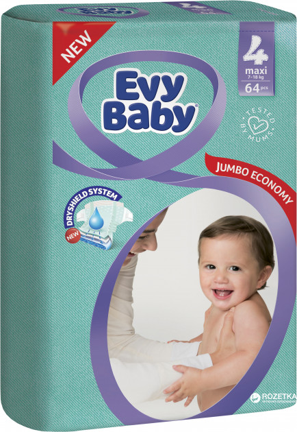 Подгузники Evy Baby р-р4 (7-18кг) №64 Производитель: Турция EVYAP A.S.